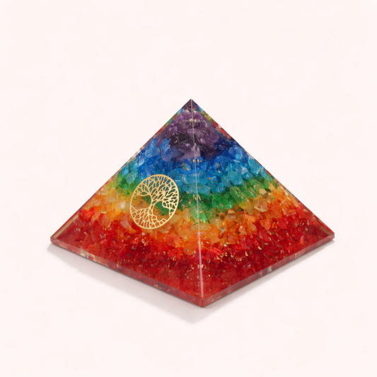 Seven Chakra Orgone Tree Pyramid