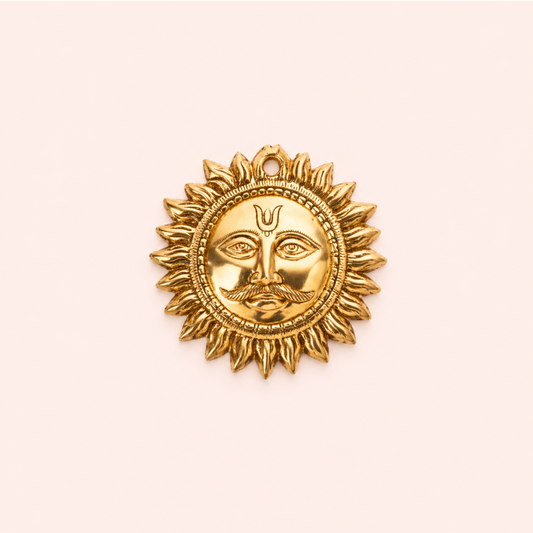 BRASS SMALL SUN STATUE 01