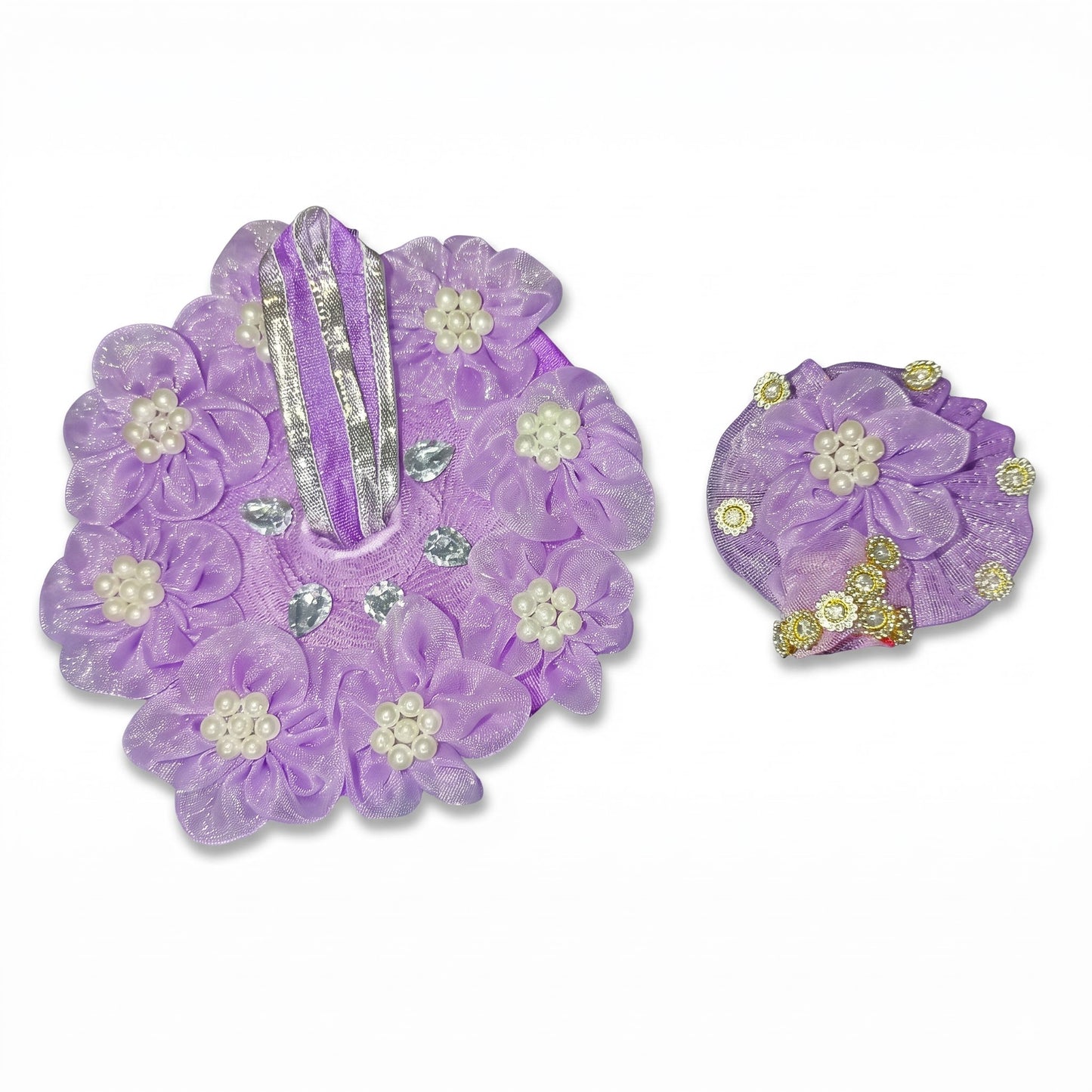 Laddu Gopal Purple Floral Dress | For Pooja & Home Decor