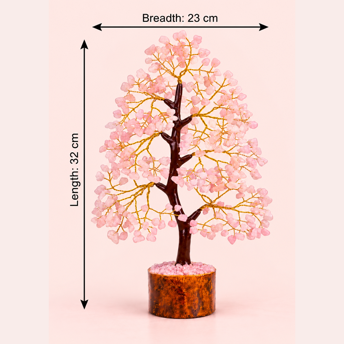 ROSE QUARTZ TREE 300 BEADS