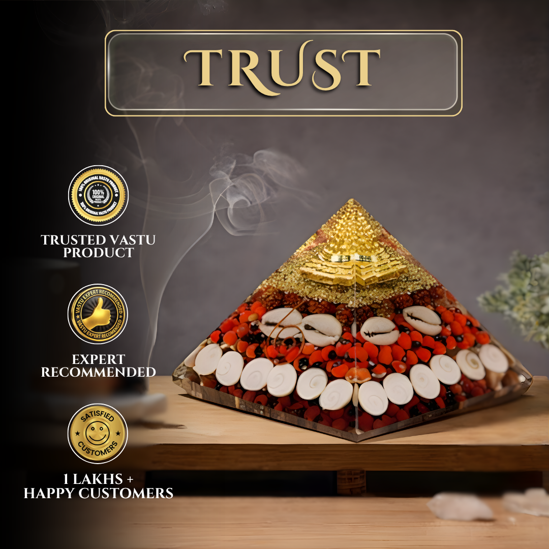 Mahalaxmi 3 Inch Crystal Pyramid