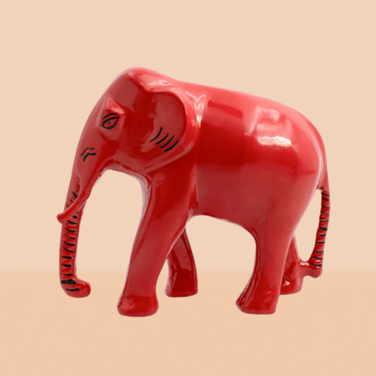 VASTU BRASS RED ELEPHANT