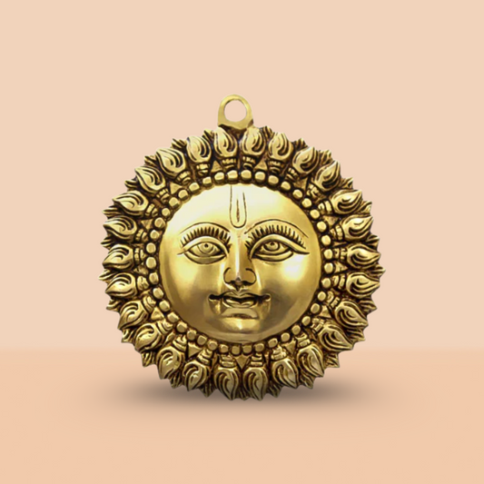 BRASS SMALL SUN STATUE