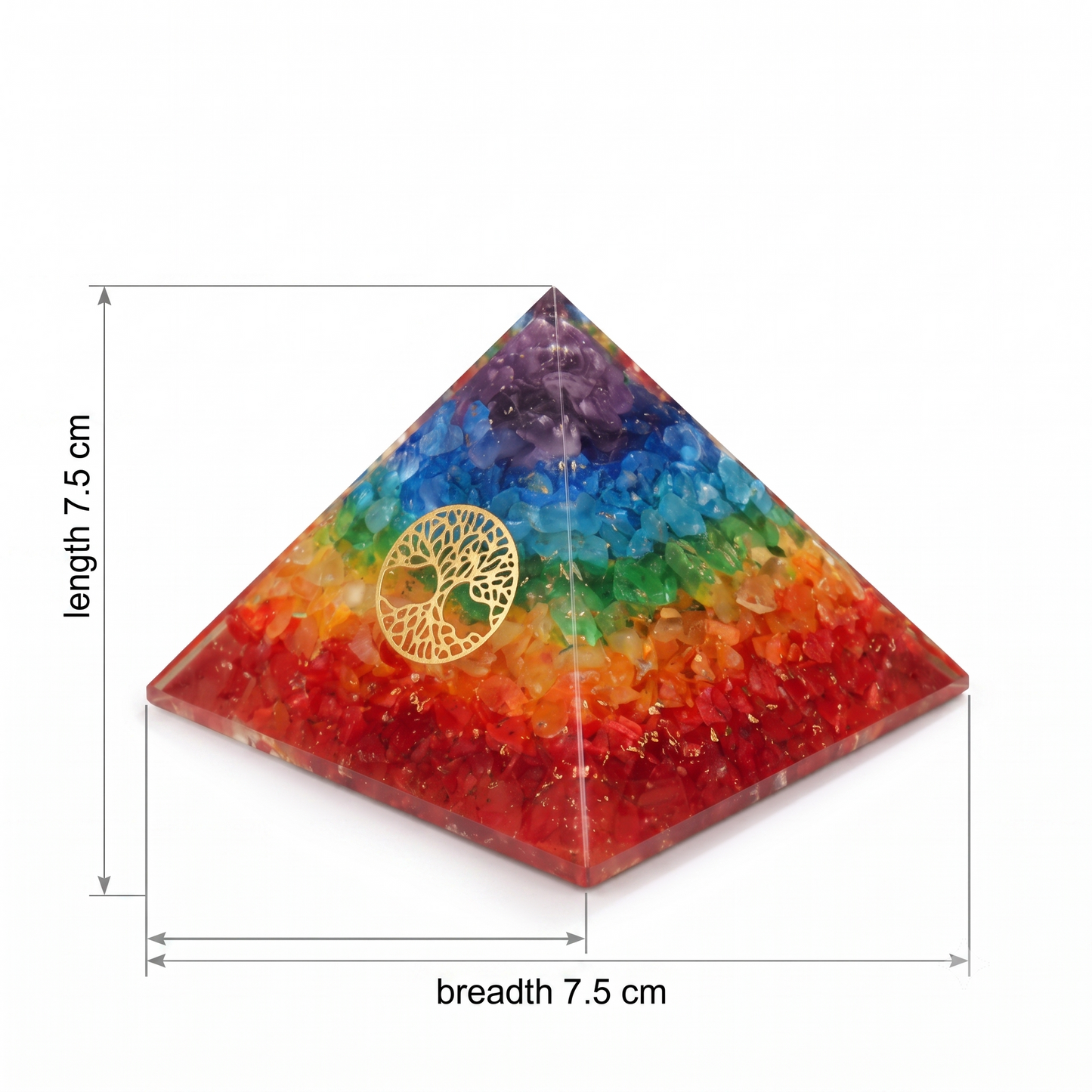 Seven Chakra Orgone Tree Pyramid