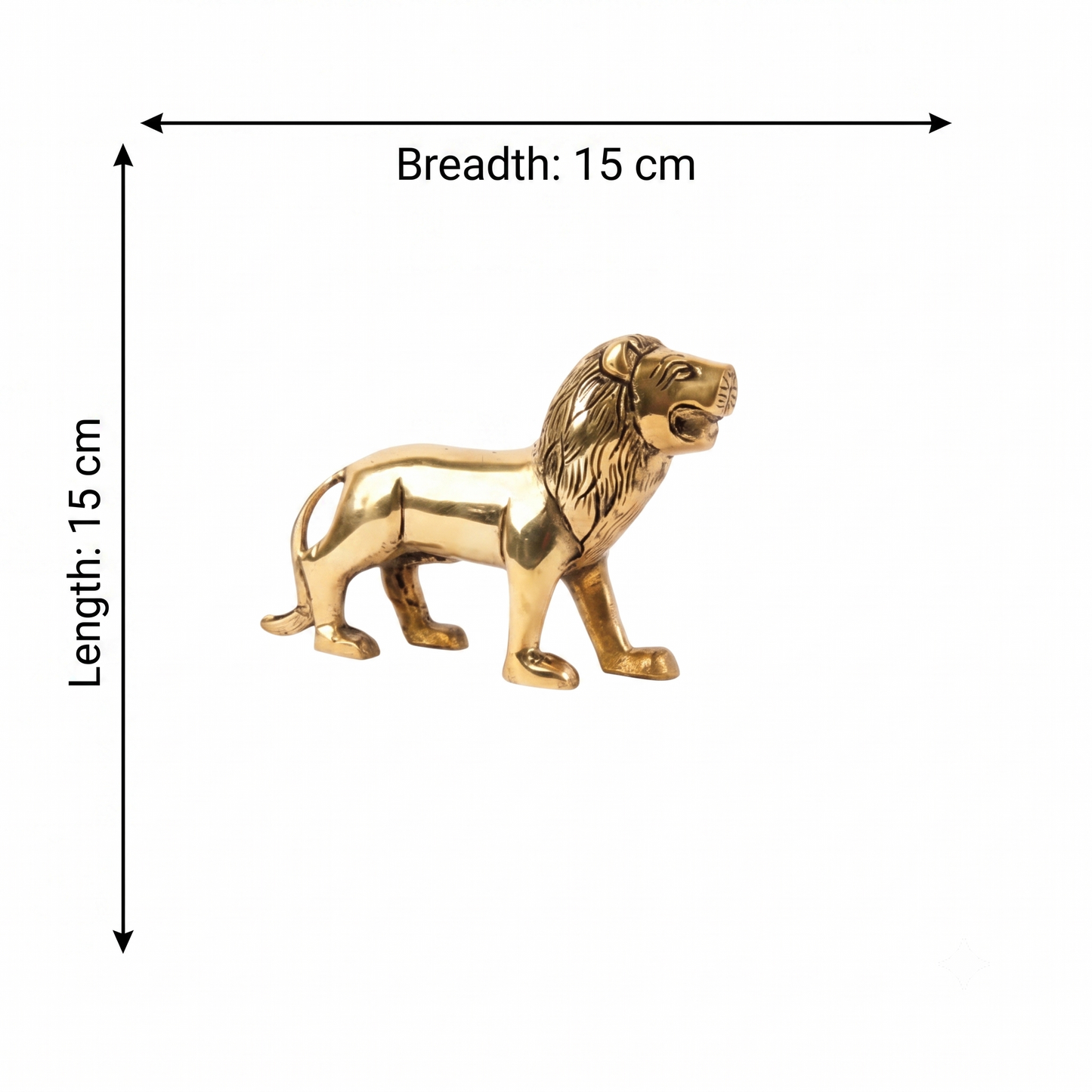 BRASS SMALL LION STATUE