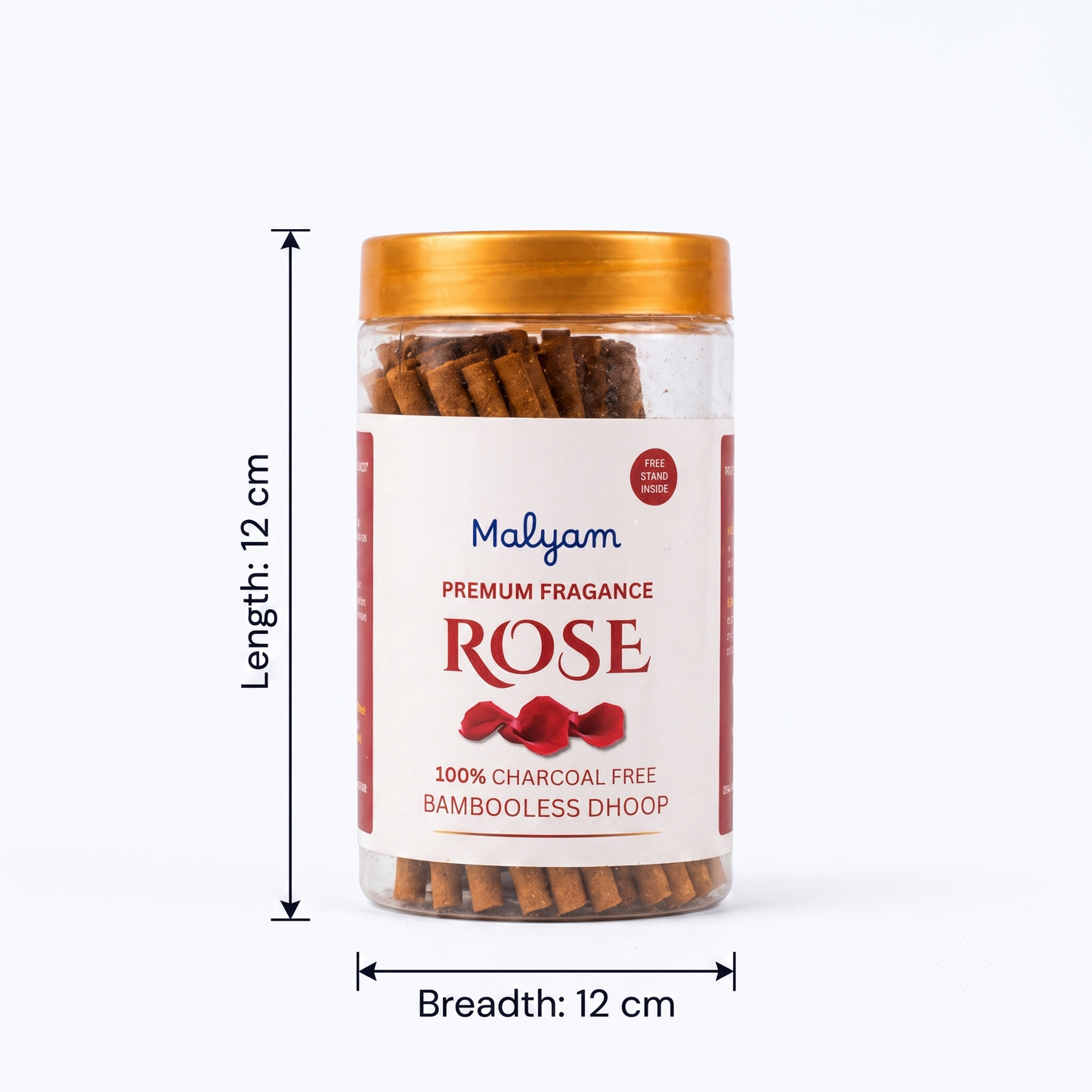 Rose Dhoop Sticks – Pack of 3 (Bambooless)
