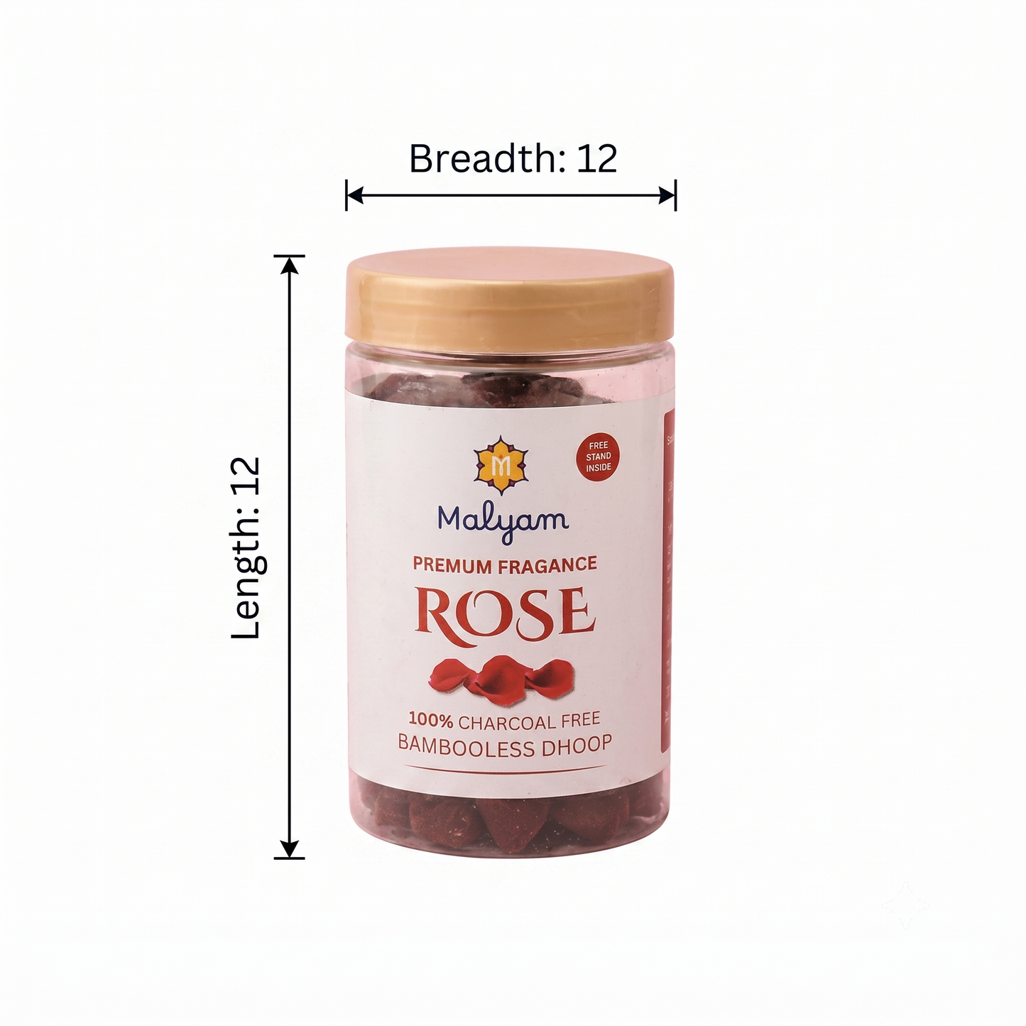 Rose Premium Dhoop Cones – Pack of 3