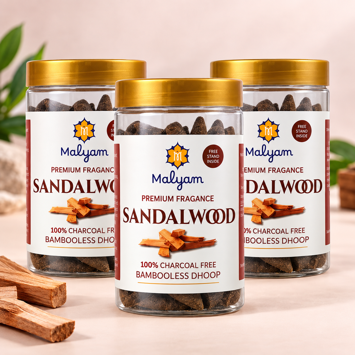Sandalwood Premium Dhoop Cones Pack of 3